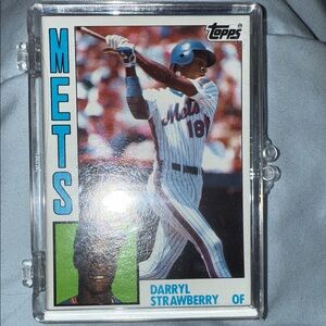Topps Baseball Card with Blue and White Accents